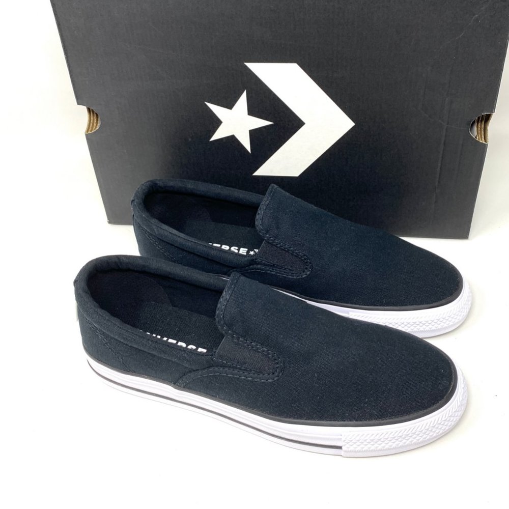 Converse Womens 167941F CT All Star Double Gore Slip On Black Canvas Low Sneaker - Picture 7 of 10